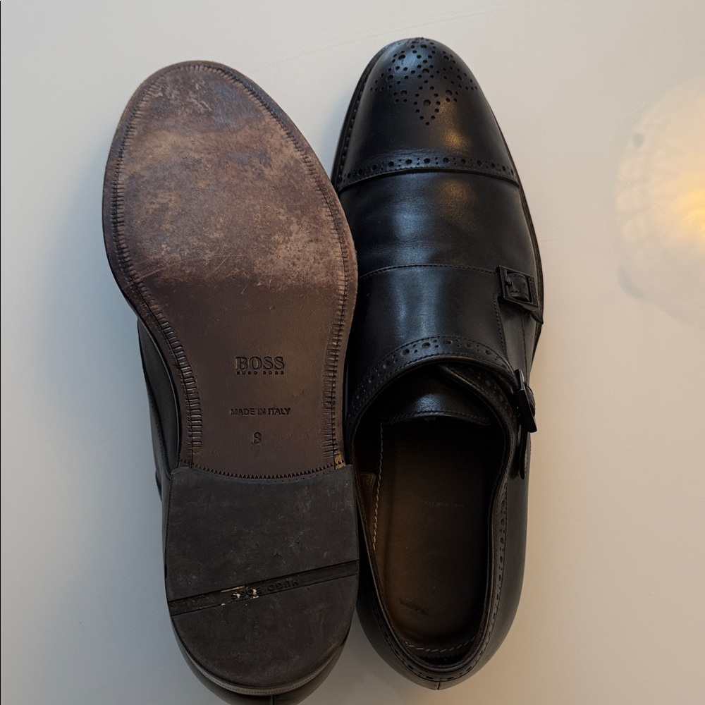 Hugo Boss Black Double Monk Strap Oxfords - Picture 3 of 7